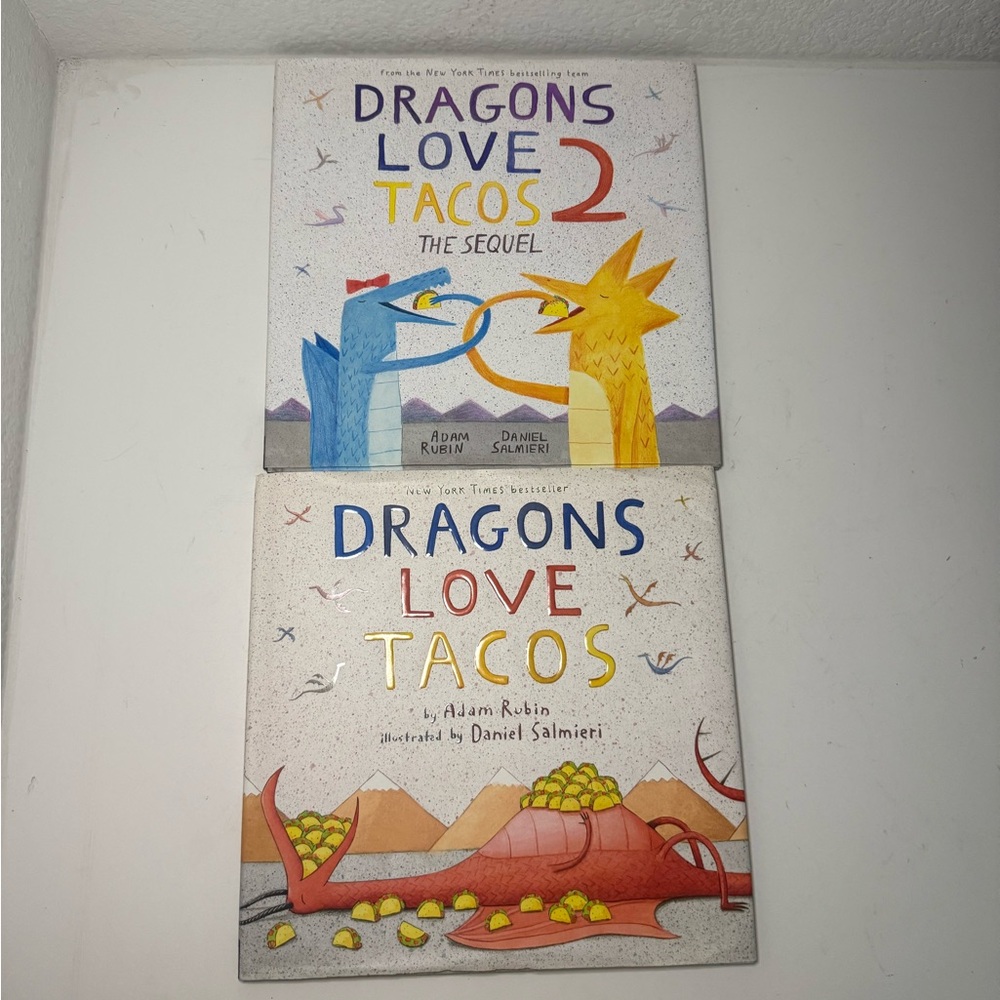 Dragons Love Tacos 1 and 2 Sequel Hardcover Books Set